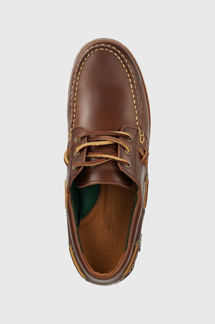 Polo Ralph Lauren pantofi de piele Ranger Deck maro 812898336001