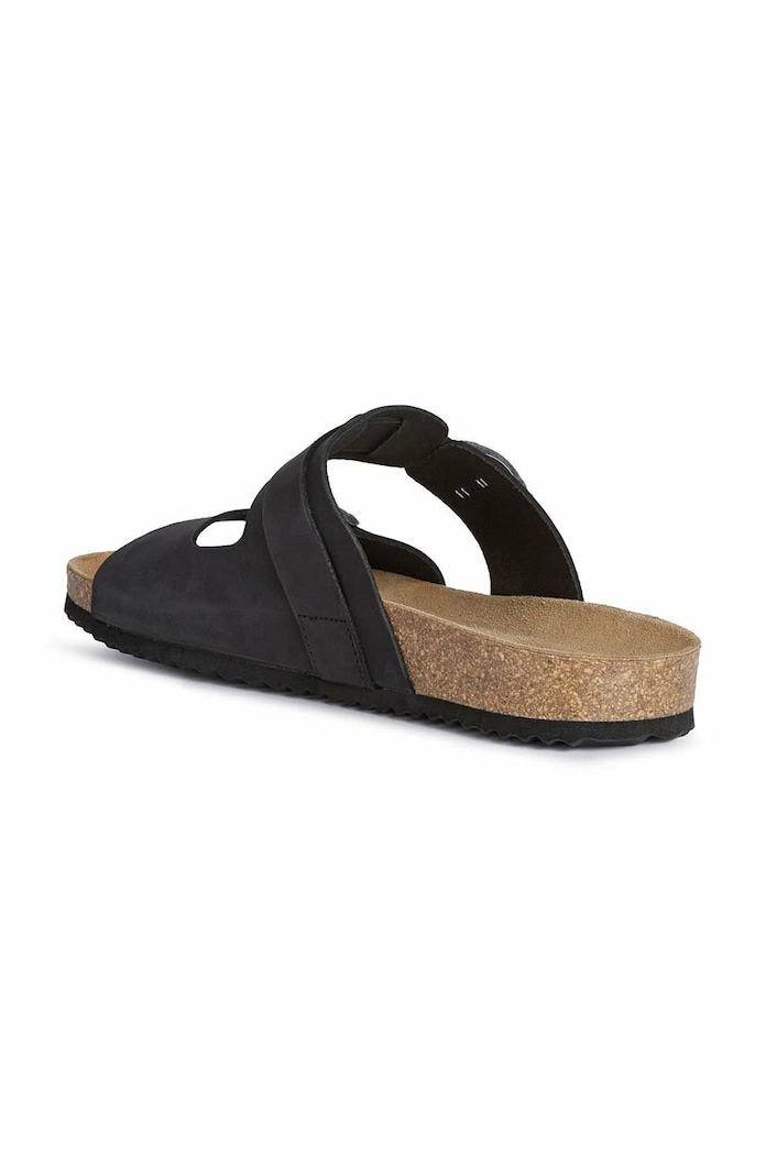 Obuv Semišové šľapky Geox U SANDAL GHITA B U159VB.00032.C9999 čierna