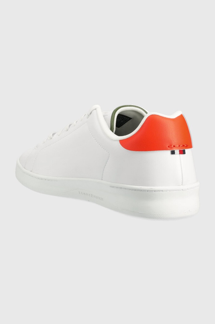 Obuwie Tommy Hilfiger sneakersy skórzane COURT SNEAKER LEATHER CUP FM0FM04483 biały