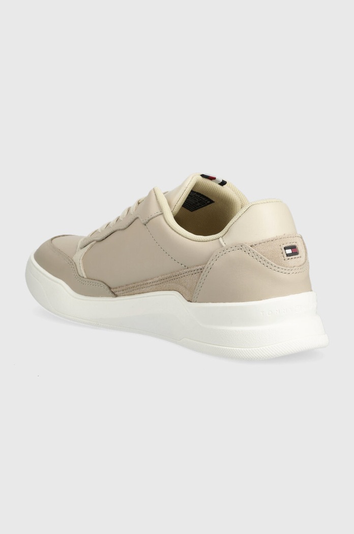 Παπούτσια Δερμάτινα sneakers Tommy Hilfiger ELEVATED CUPSOLE LEATHER FM0FM04490 μπεζ