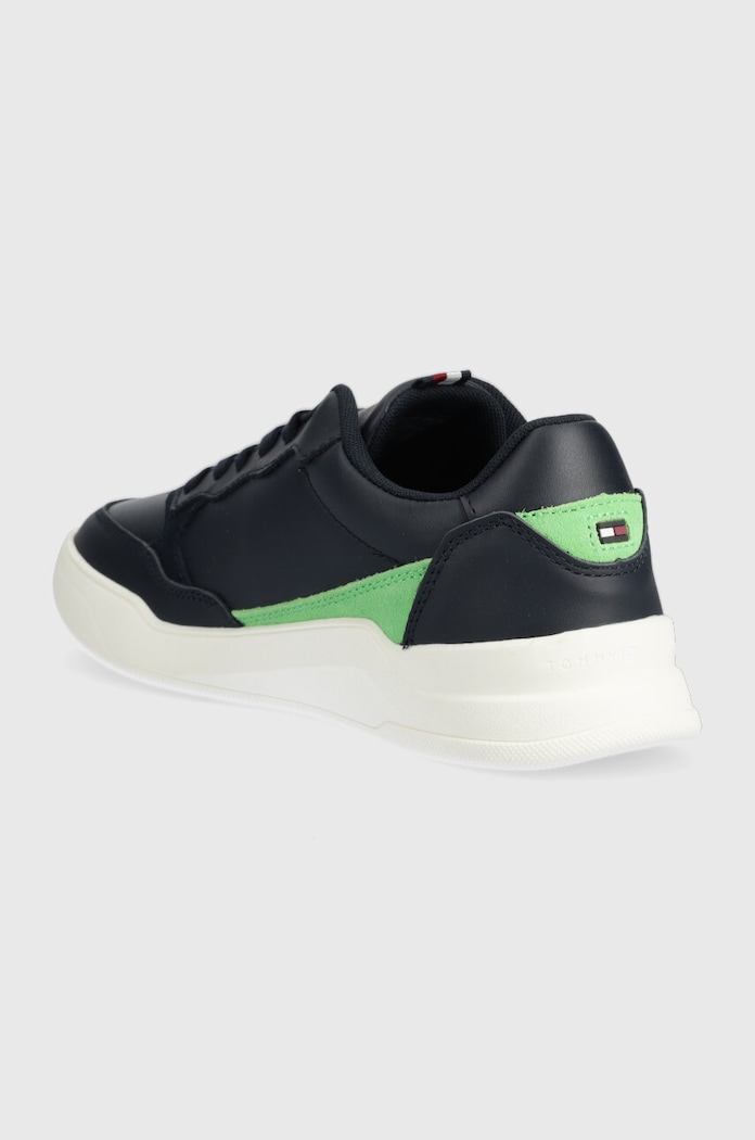 Obuwie Tommy Hilfiger sneakersy skórzane ELEVATED CUPSOLE LEATHER FM0FM04490 granatowy