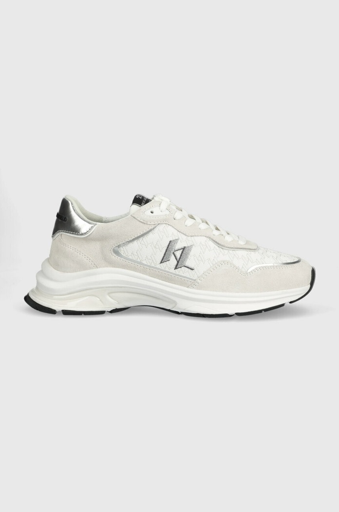 Sneakers Karl Lagerfeld LUX FINESSELUX FINESSE δέρμα σαμουά λευκό KL53165.41S