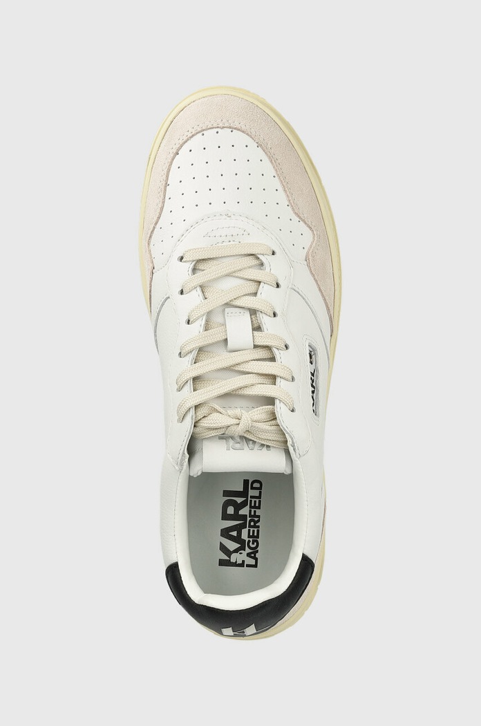 Karl Lagerfeld sneakersy skórzane KREW KL biały KL53020.011