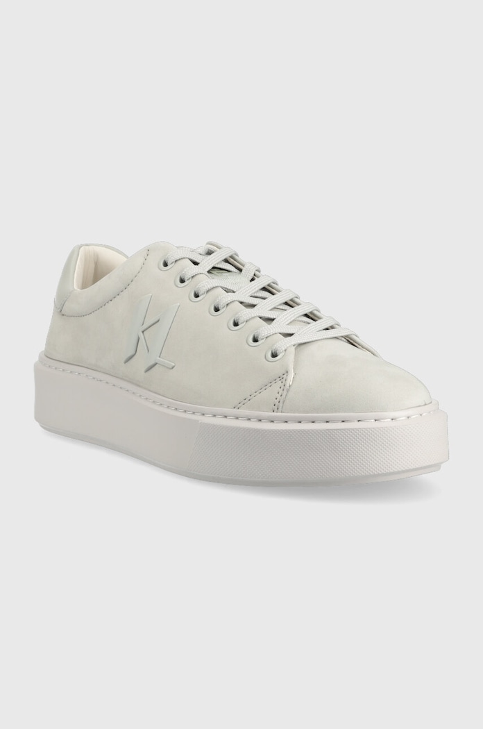 Karl Lagerfeld sneakersy skórzane MAXI KUP KL52217.2LL szary SS23