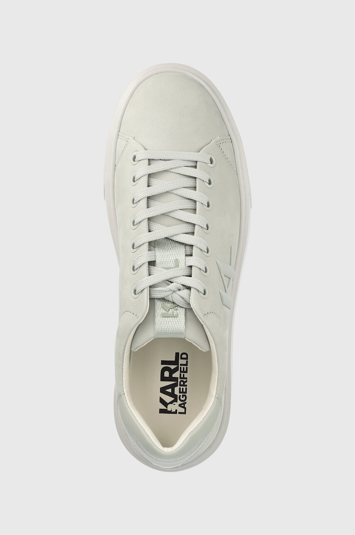 Karl Lagerfeld sneakersy skórzane MAXI KUP szary KL52217.2LL