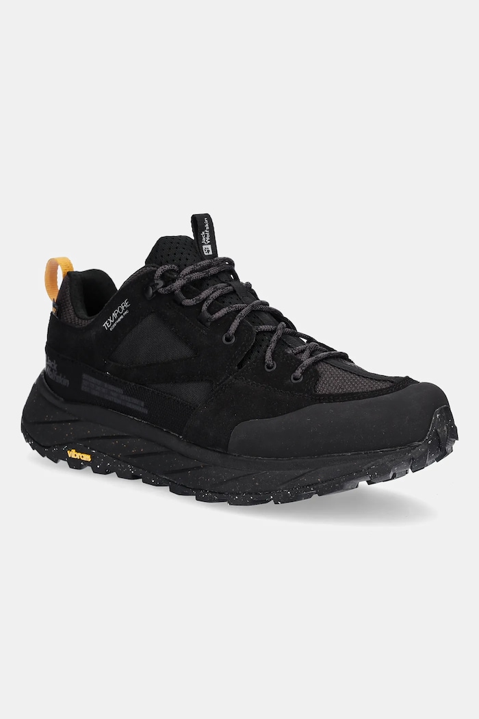 Παπούτσια Jack Wolfskin Terraquest Texapore Low δέρμα σαμουά μαύρο 4056401