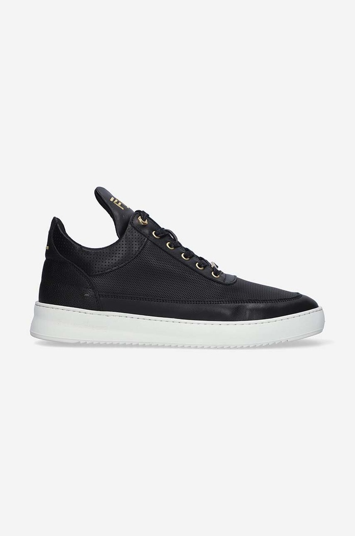 Δερμάτινα sneakers Filling Pieces Low Top μικρό μαύρο 10126591861