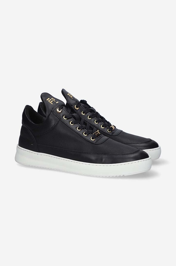 Δερμάτινα sneakers Filling Pieces Low Top 10126591861 μαύρο