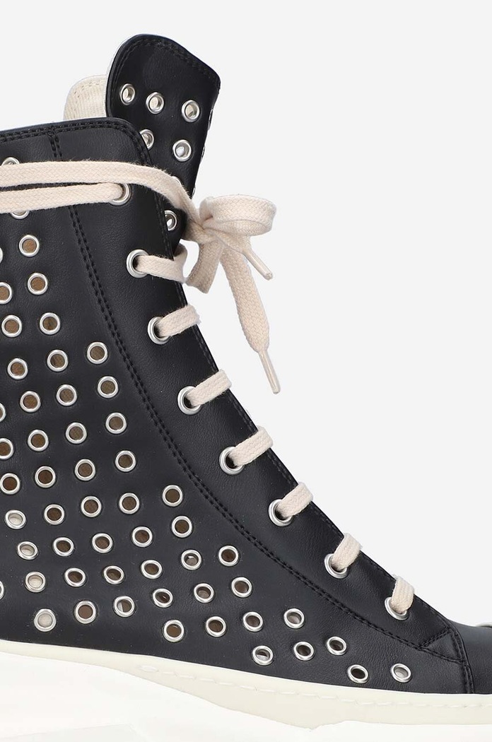 Rick Owens scarpe da ginnastica in pelle DU01C6840.VLES2.BLACK