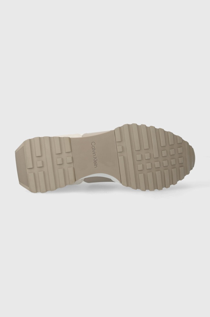 Sneakers Calvin Klein LOW TOP LACE UP MIX HM0HM00497 μπεζ