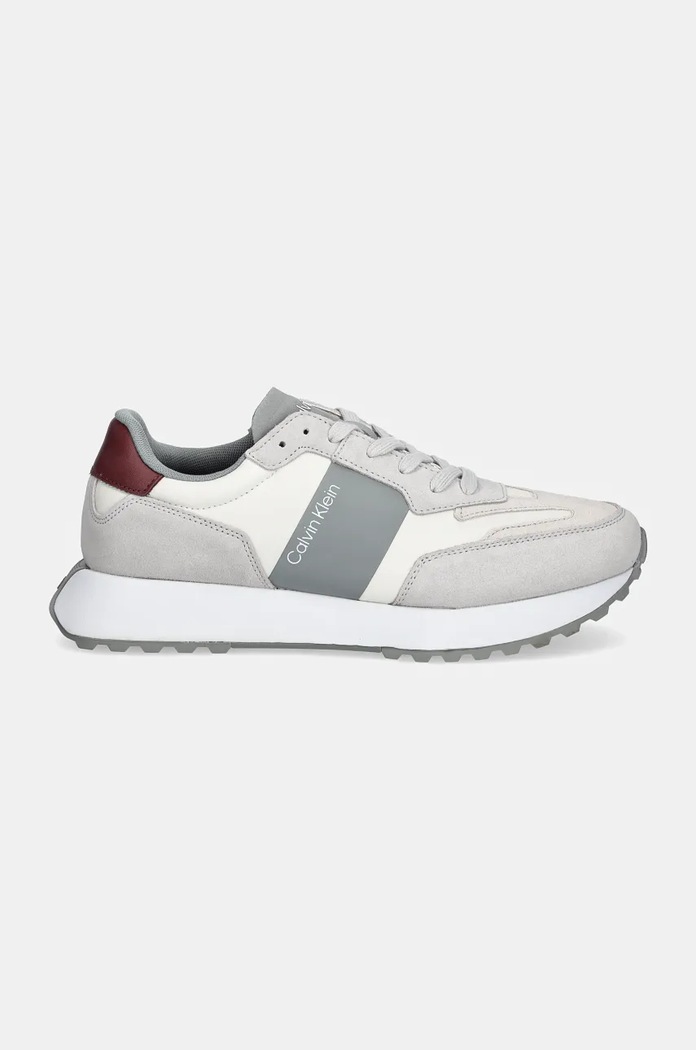 Tenisky Calvin Klein LOW TOP LACE UP MIX HM0HM00497 šedá SS24