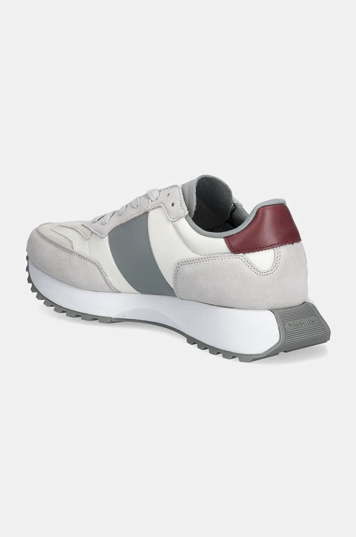 Boty Tenisky Calvin Klein LOW TOP LACE UP MIX HM0HM00497 šedá