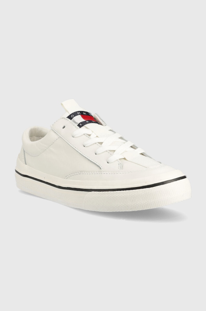 Superge Tommy Jeans TOMMY JEANS LEATHER VULC ESS EN0EN01932 bela SS23