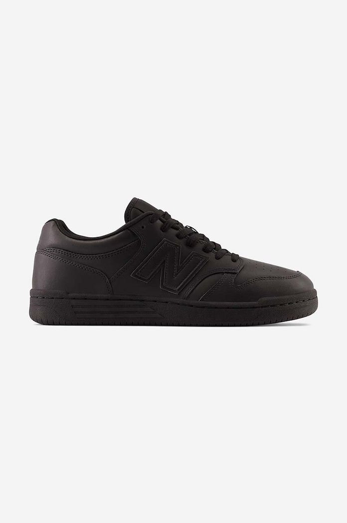 Kožené sneakers boty New Balance BB480L3B přírodní kůže černá BB480L3B