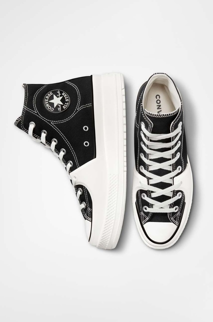Converse Chuck Taylor All Star Construct Hi Black Vintage White A05094C