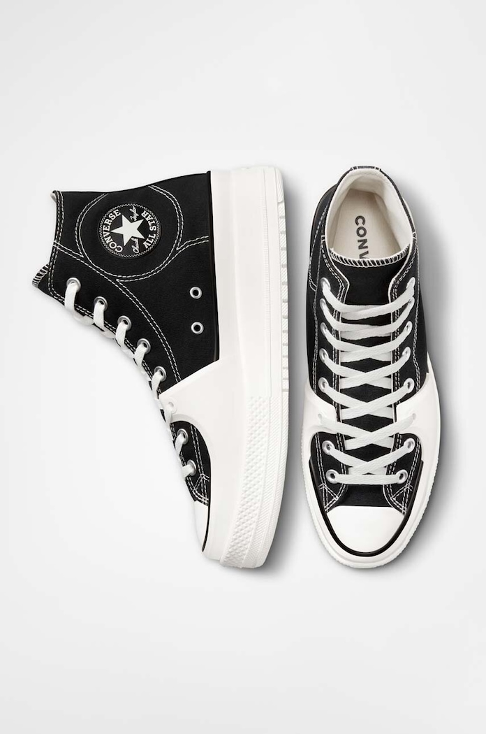 Converse Chuck Taylor All Star Construct Hi Black Vintage White A05094C