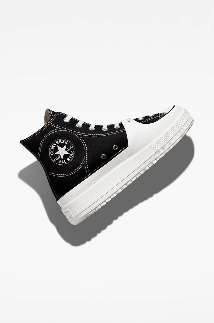 Converse Chuck Taylor All Star Construct Hi Black Vintage White A05094C