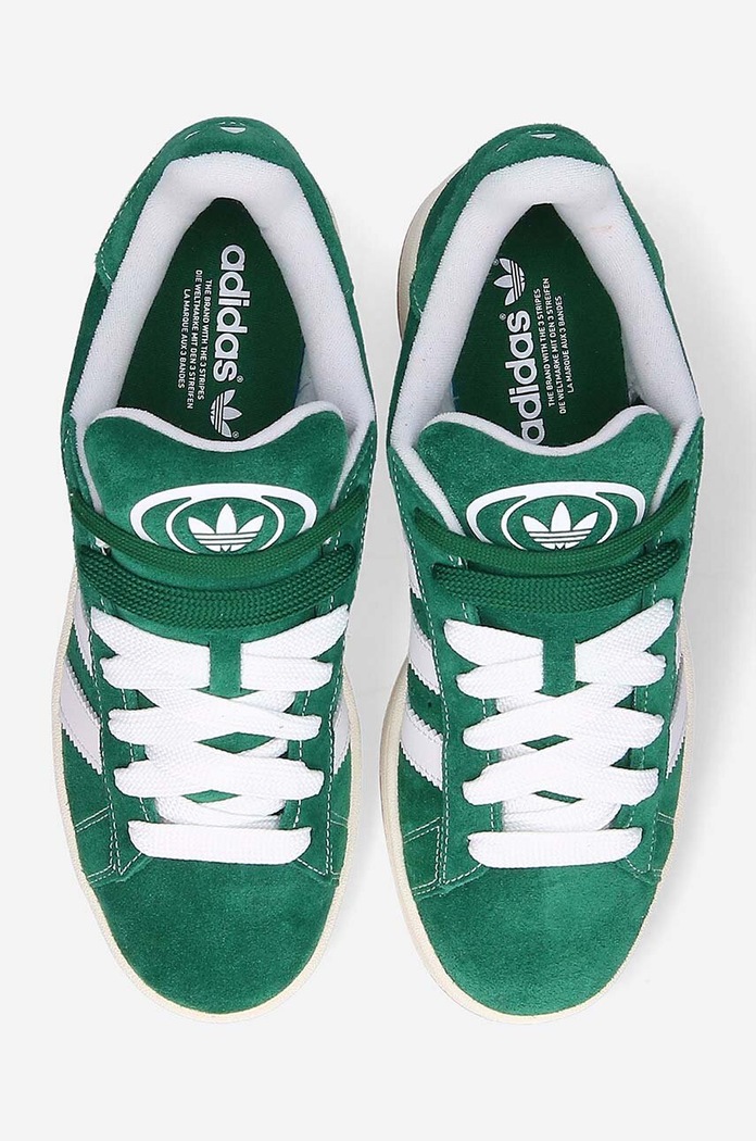 Semišové tenisky adidas Originals Campus 00s zelená H03472