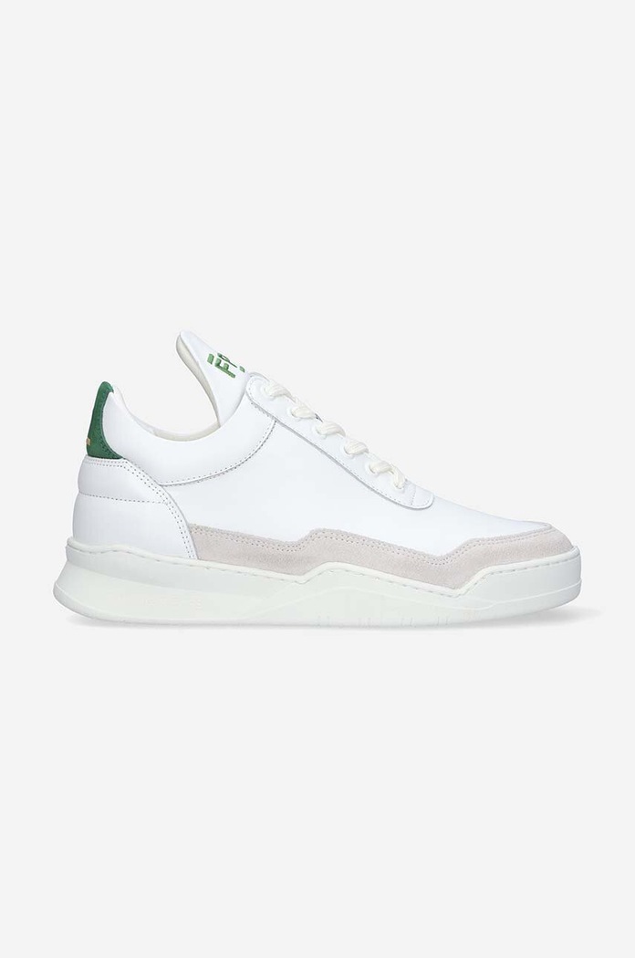 Δερμάτινα sneakers Filling Pieces Low Top Ghost φλατ λευκό 10120631926