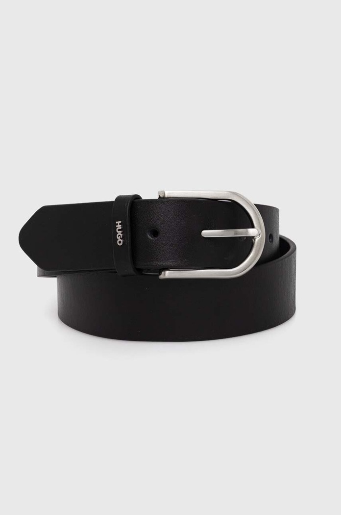 HUGO pásek dámský kožený Zoey Belt 3,5cm černá 50486616