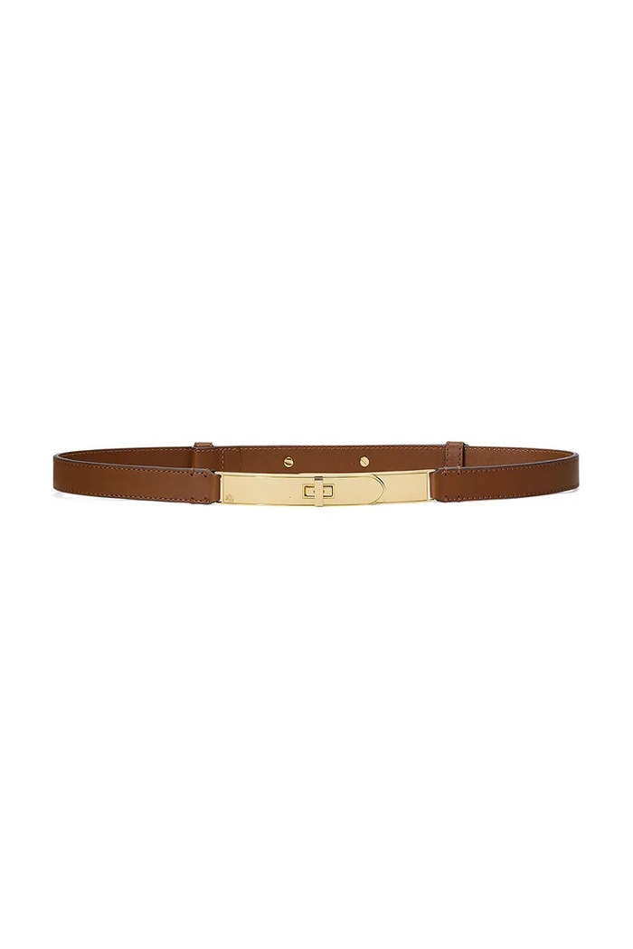 Кожаный ремень Lauren Ralph Lauren коричневый 412873120