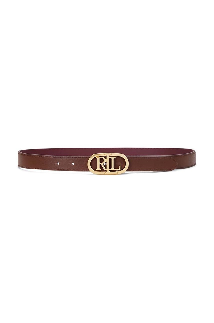 Kožený pásek Lauren Ralph Lauren 412883714 burgundské AA00