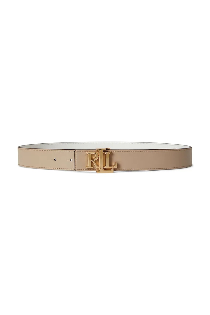 Lauren Ralph Lauren obojstranný opasok dámsky kožený béžová 412908984