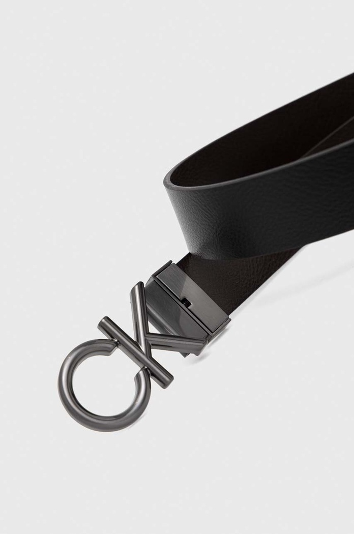 Calvin Klein curea de piele cu două fețe K50K510354.PPYX negru SS23
