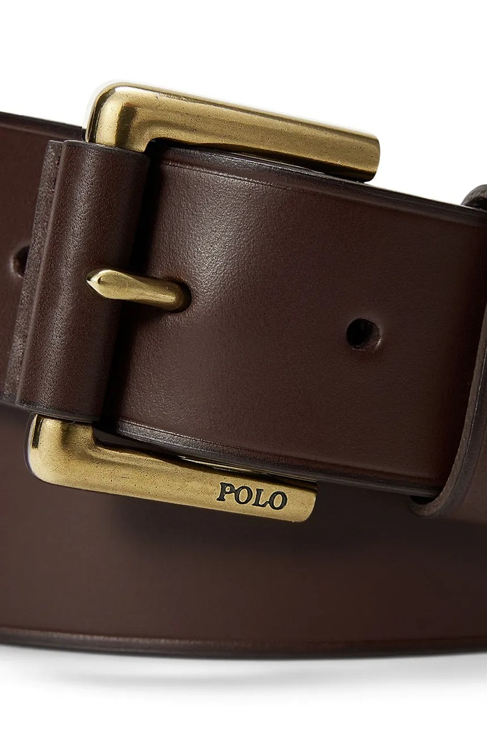 Polo Ralph Lauren pasek skórzany 405845449 brązowy SS25