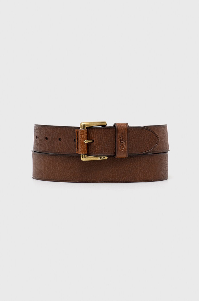 Kožni remen Polo Ralph Lauren smeđa 405898669