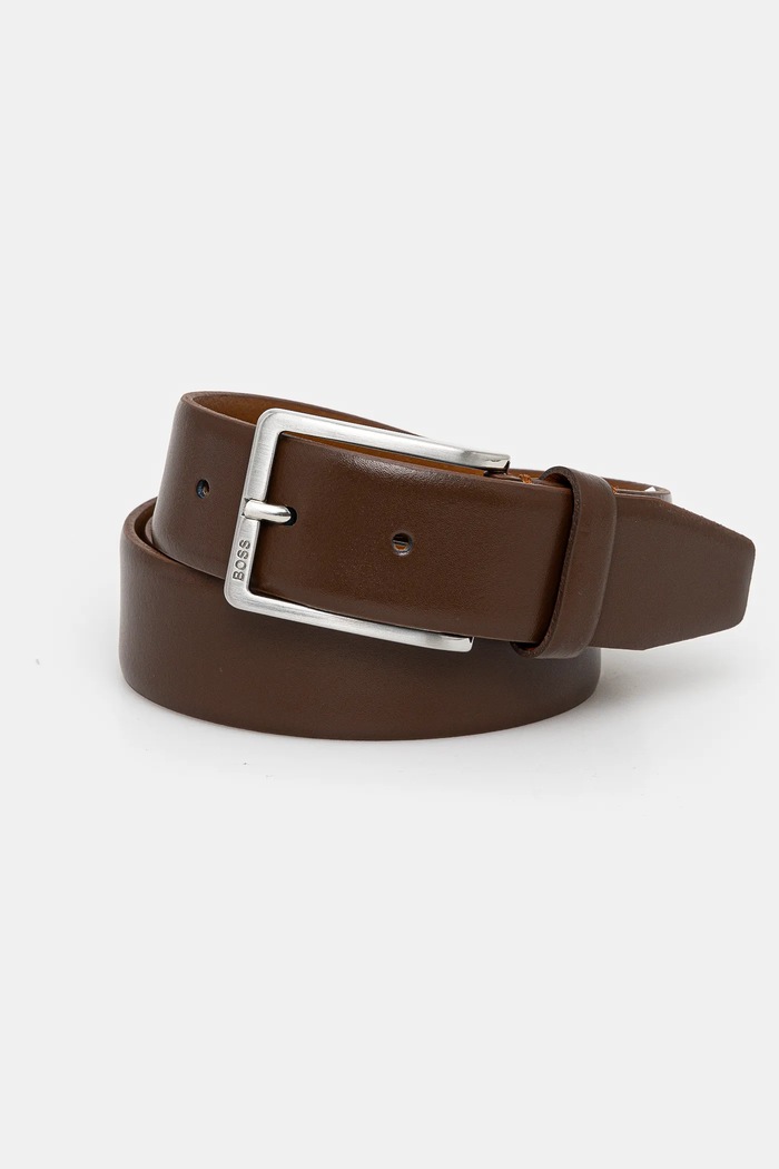 Кожен колан BOSS Erman-L_Sz35 кафяв 50491834