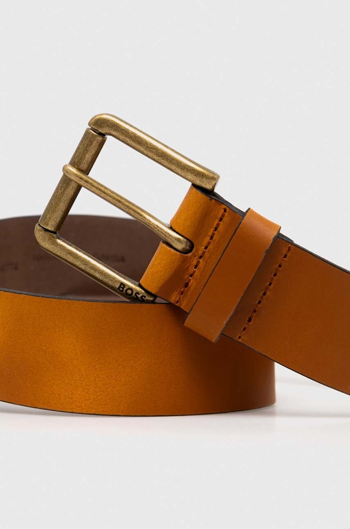 Kožený pásek BOSS Joris_Sz40 50491889 hnědá SS26