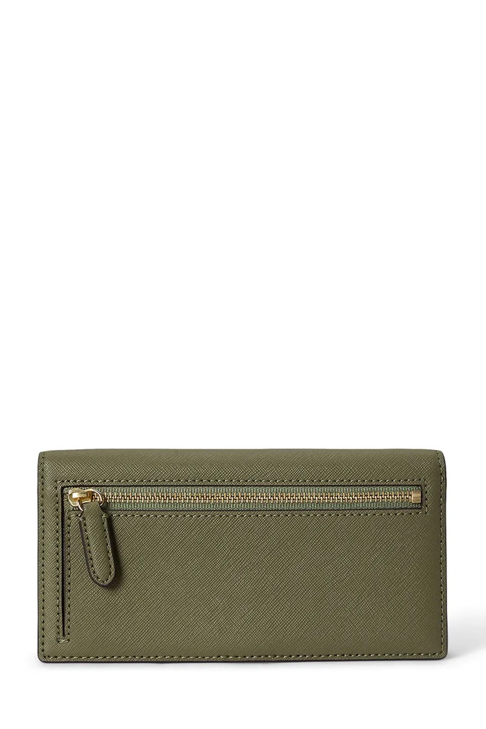Lauren Ralph Lauren portfel damski skórzany 432802917 zielony SS26