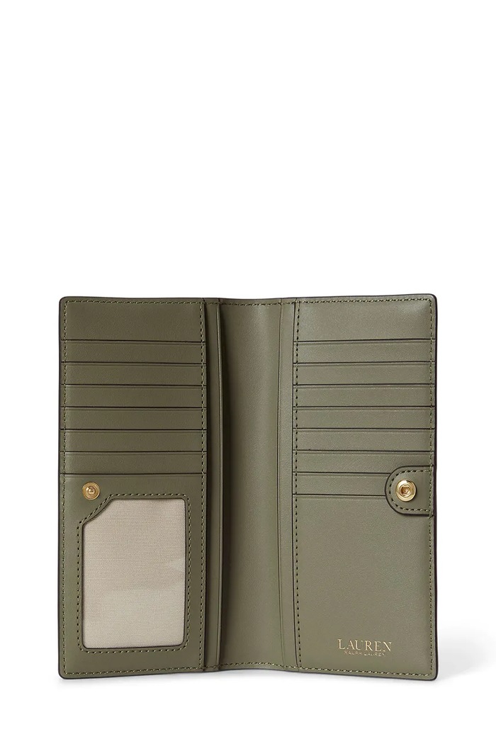Akcesoria Lauren Ralph Lauren portfel damski skórzany 432802917 zielony