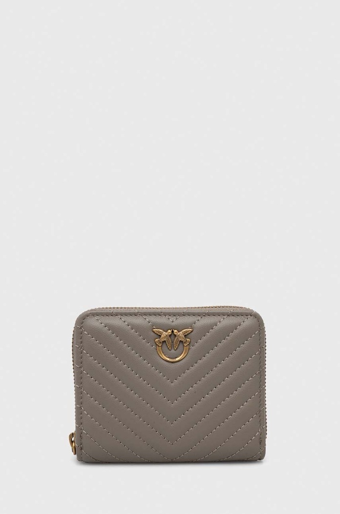 Pinko portofel de piele piele gri 100249.A0GK