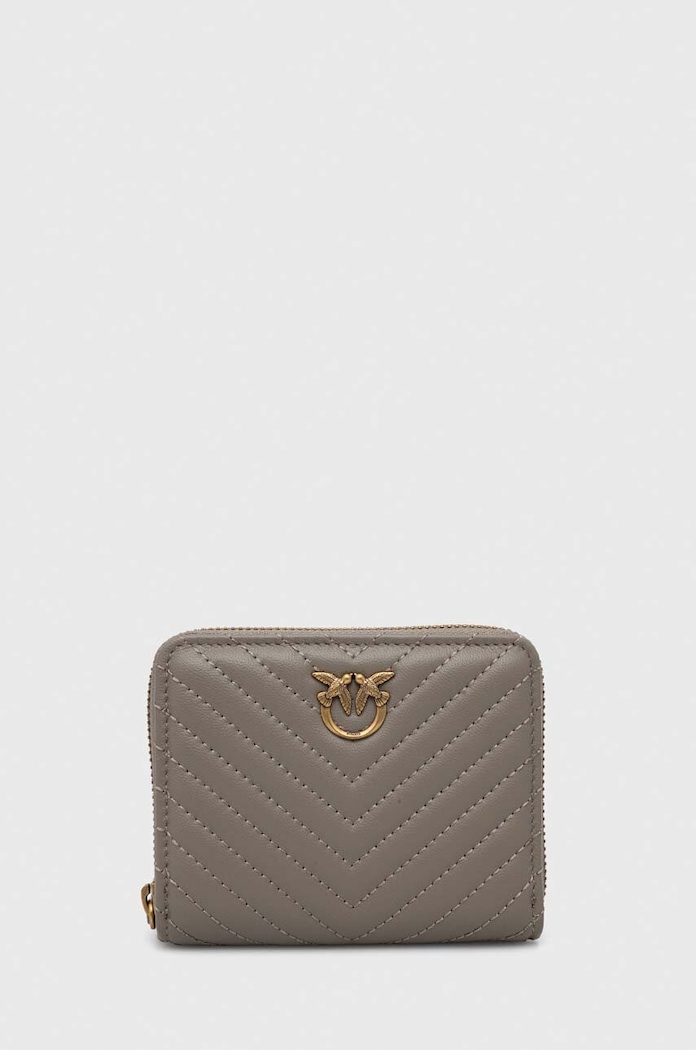 Pinko portofel de piele piele gri 100249.A0GK