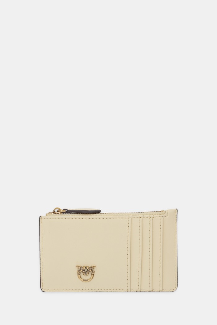 Pinko portofel de piele piele bej 100251.A0GK