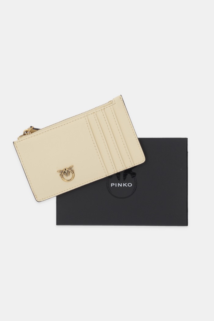 Pinko portofel de piele bej 100251.A0GK