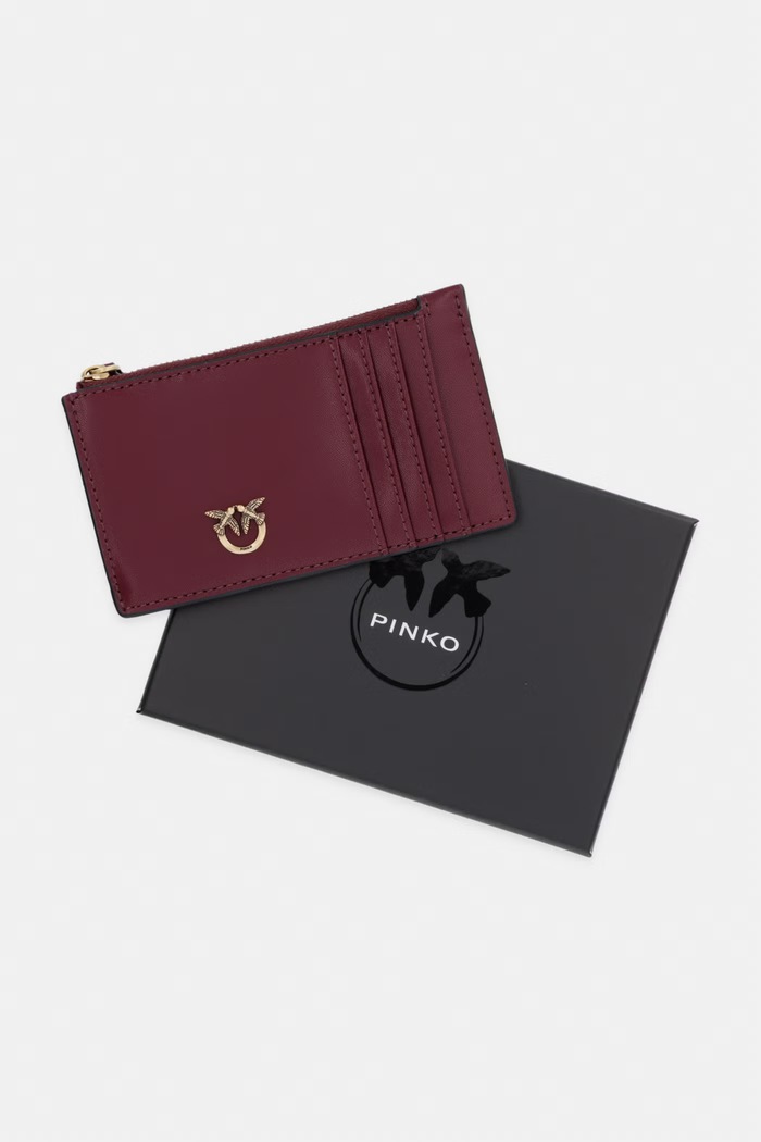 Pinko portofel pentru femei din piele burgundia 100251.A0F1