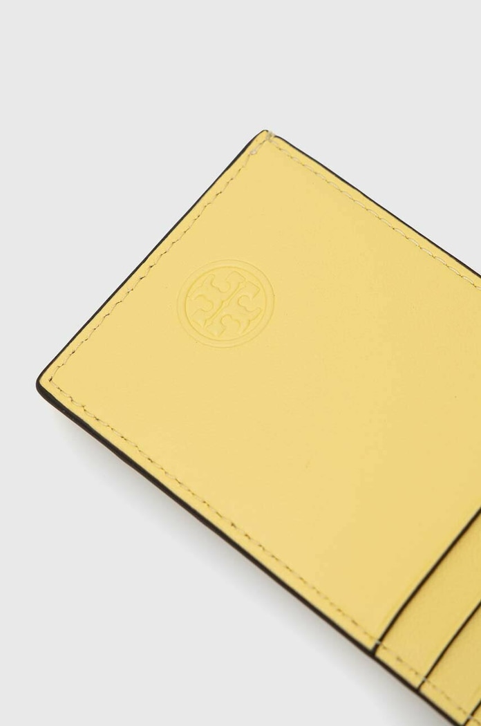 Αξεσουάρ Δερμάτινη θήκη για κάρτες Tory Burch 137147.700 κίτρινο