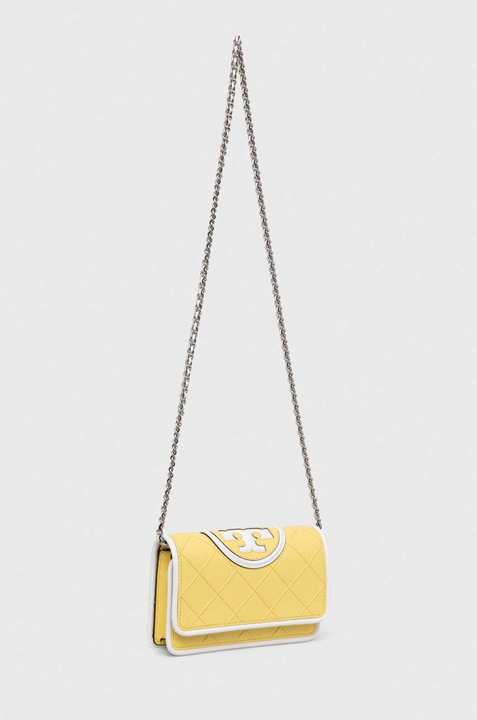 Kožená kabelka Tory Burch 143502.700 žltá AW25