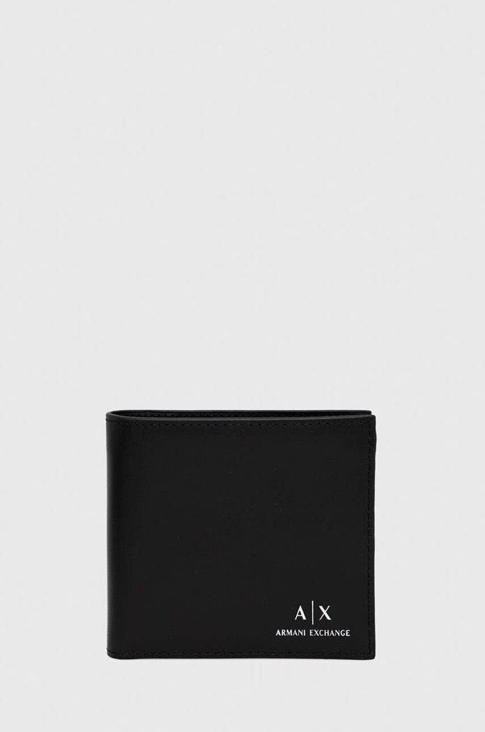 Kožená peněženka a klíčenka Armani Exchange 958487.CC845 černá SS23