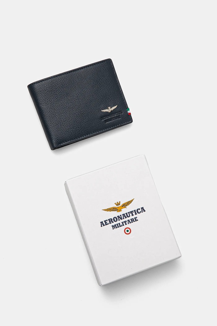 Aeronautica Militare portofel de piele bleumarin AM104
