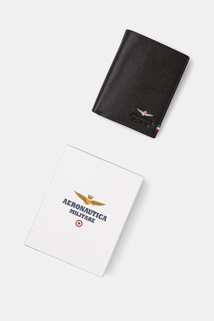 Kožená peněženka Aeronautica Militare AM105 hnědá