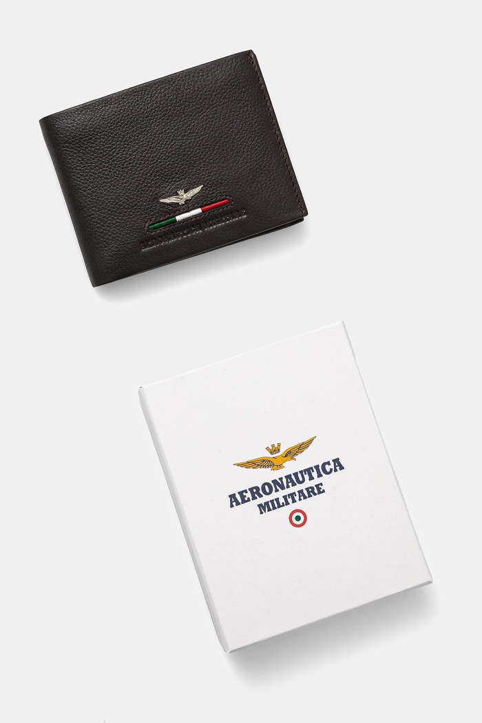 Aeronautica Militare portfel skórzany AM152 brązowy