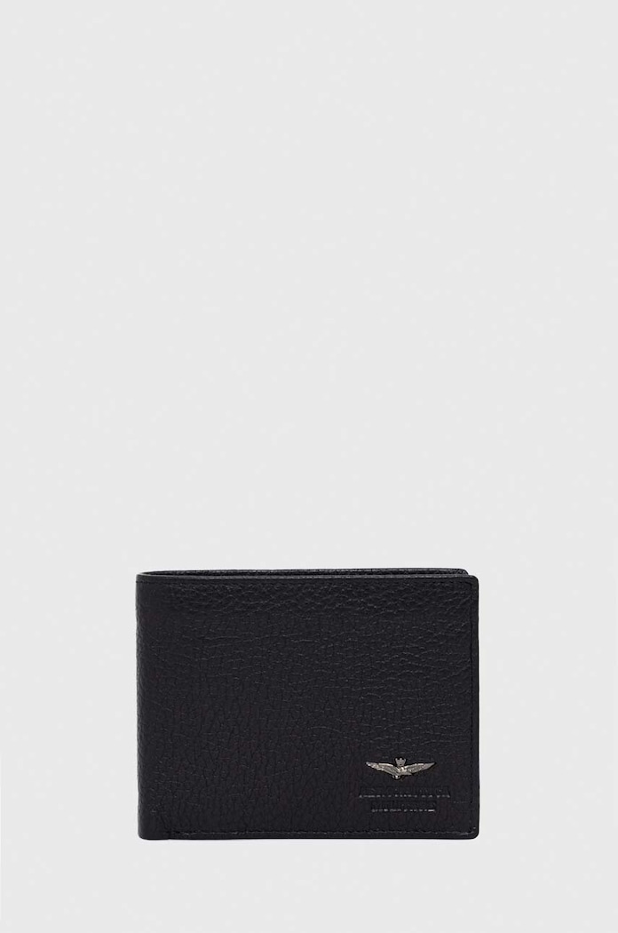 Aeronautica Militare portofel de piele piele negru AM182