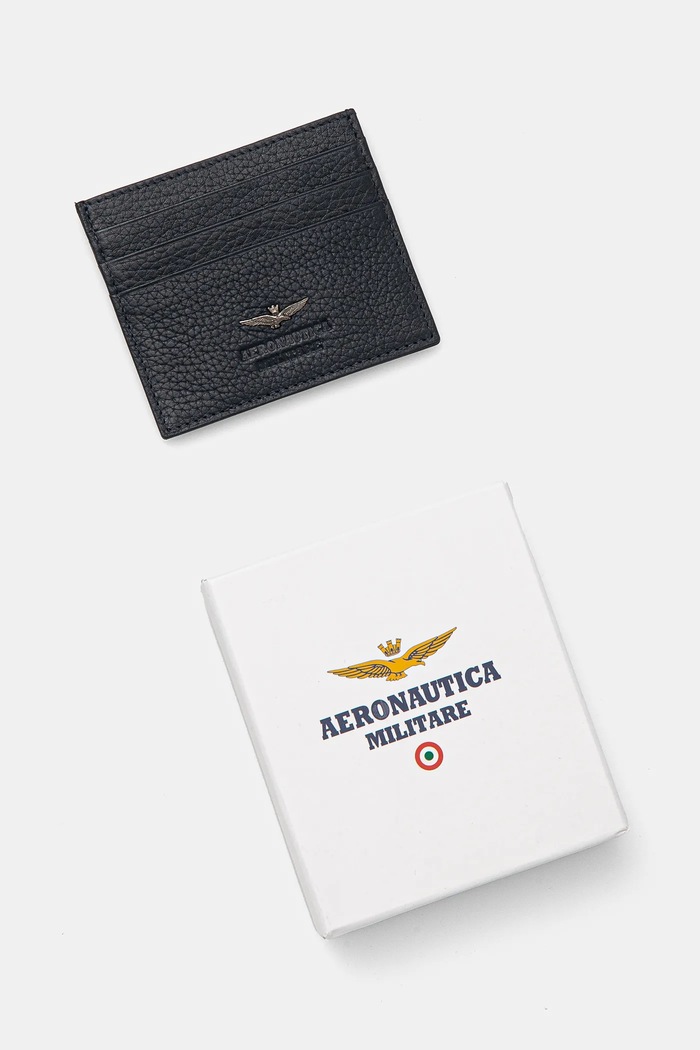 Doplnky Kožené puzdro na karty Aeronautica Militare AM188 tmavomodrá