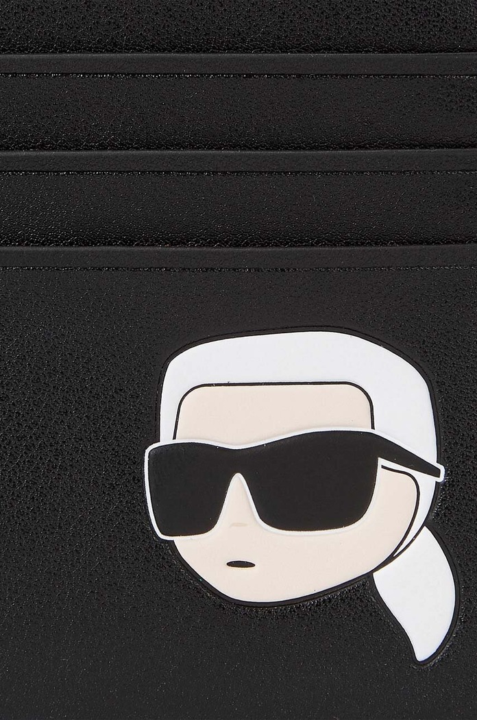 Karl Lagerfeld portfel skórzany czarny 230W3214