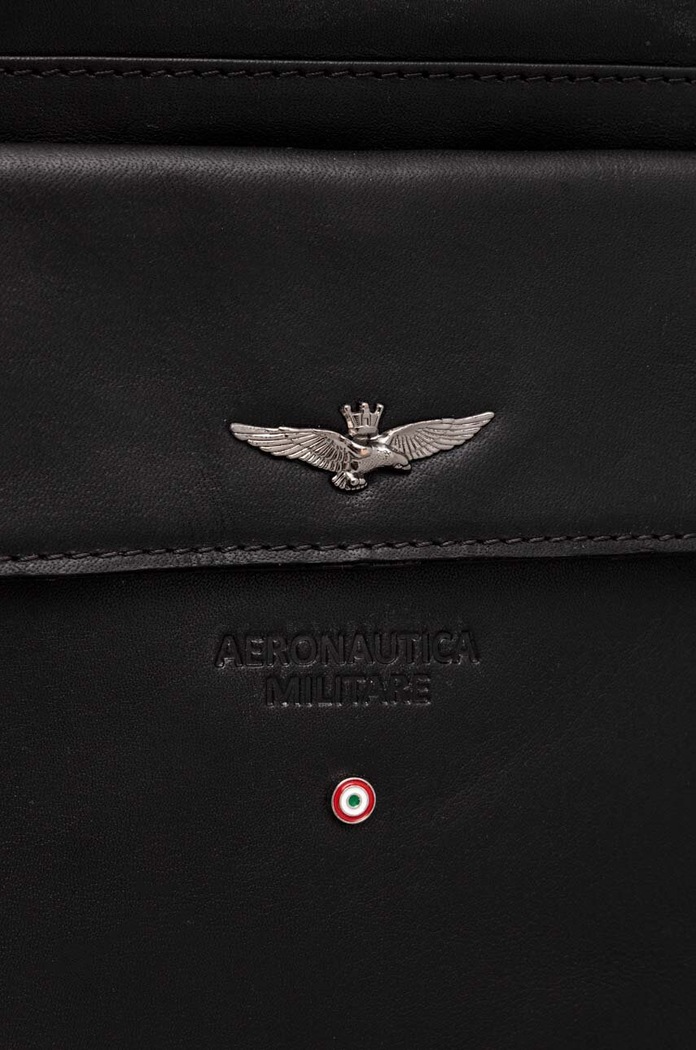 Αξεσουάρ Δερμάτινο σακίδιο Aeronautica Militare AM305 μαύρο