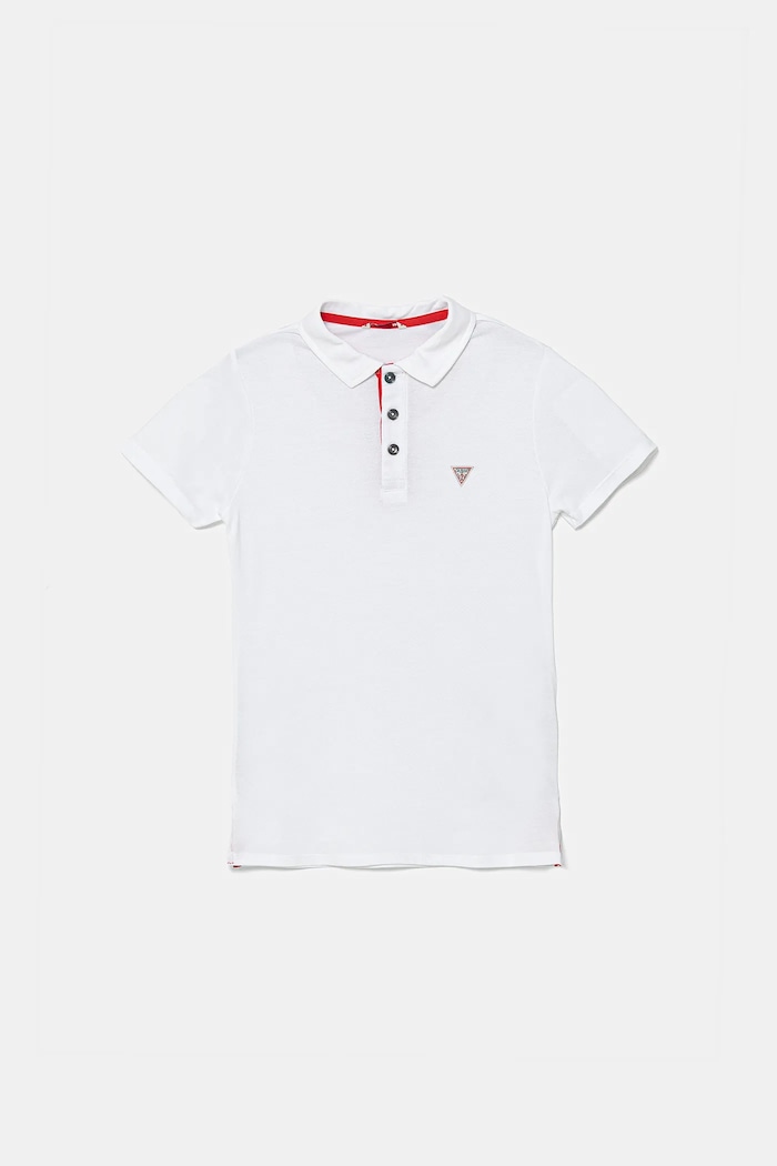Guess polo bawełniane dziecięce bawełna biały L2GP02.KAPY0.PPYX
